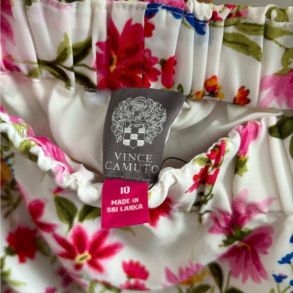 NEW Vince Camuto Size 10 Multicolor Off the Shoulder Floral Shift Dress - Picture 3 of 6